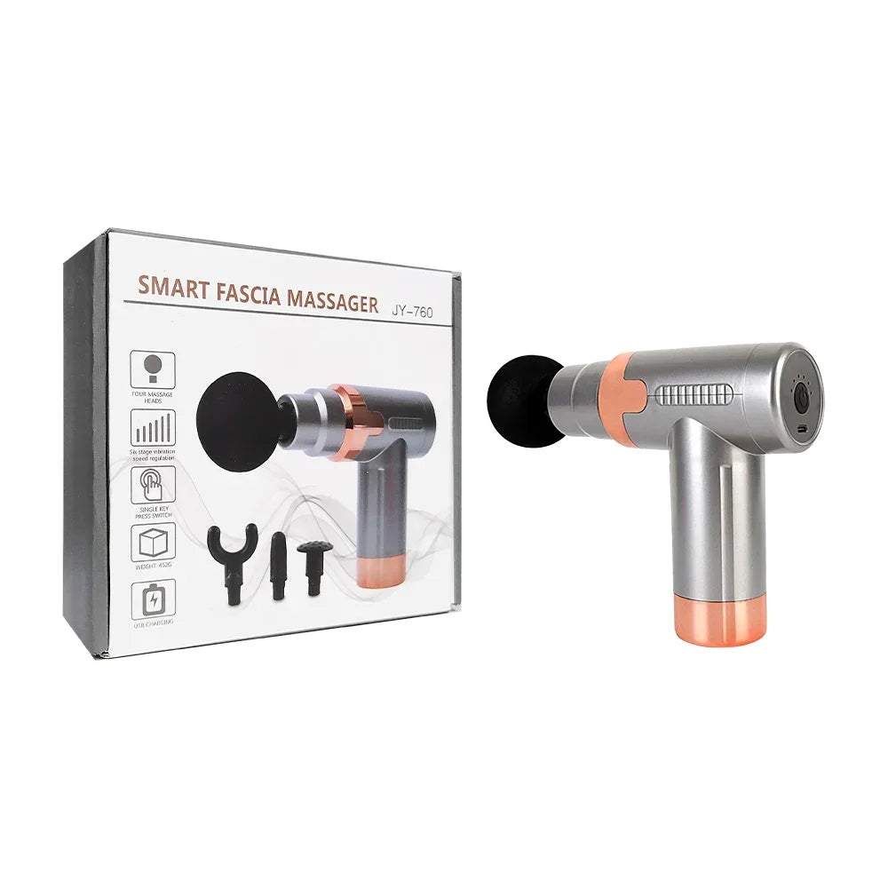 [GD] Electric massage gun with 4 interchangeable heads / jy-760
