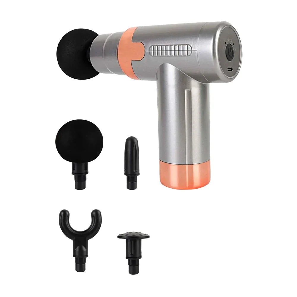 [GD] Electric massage gun with 4 interchangeable heads / jy-760