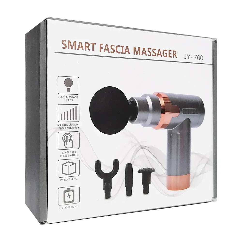 [GD] Electric massage gun with 4 interchangeable heads / jy-760