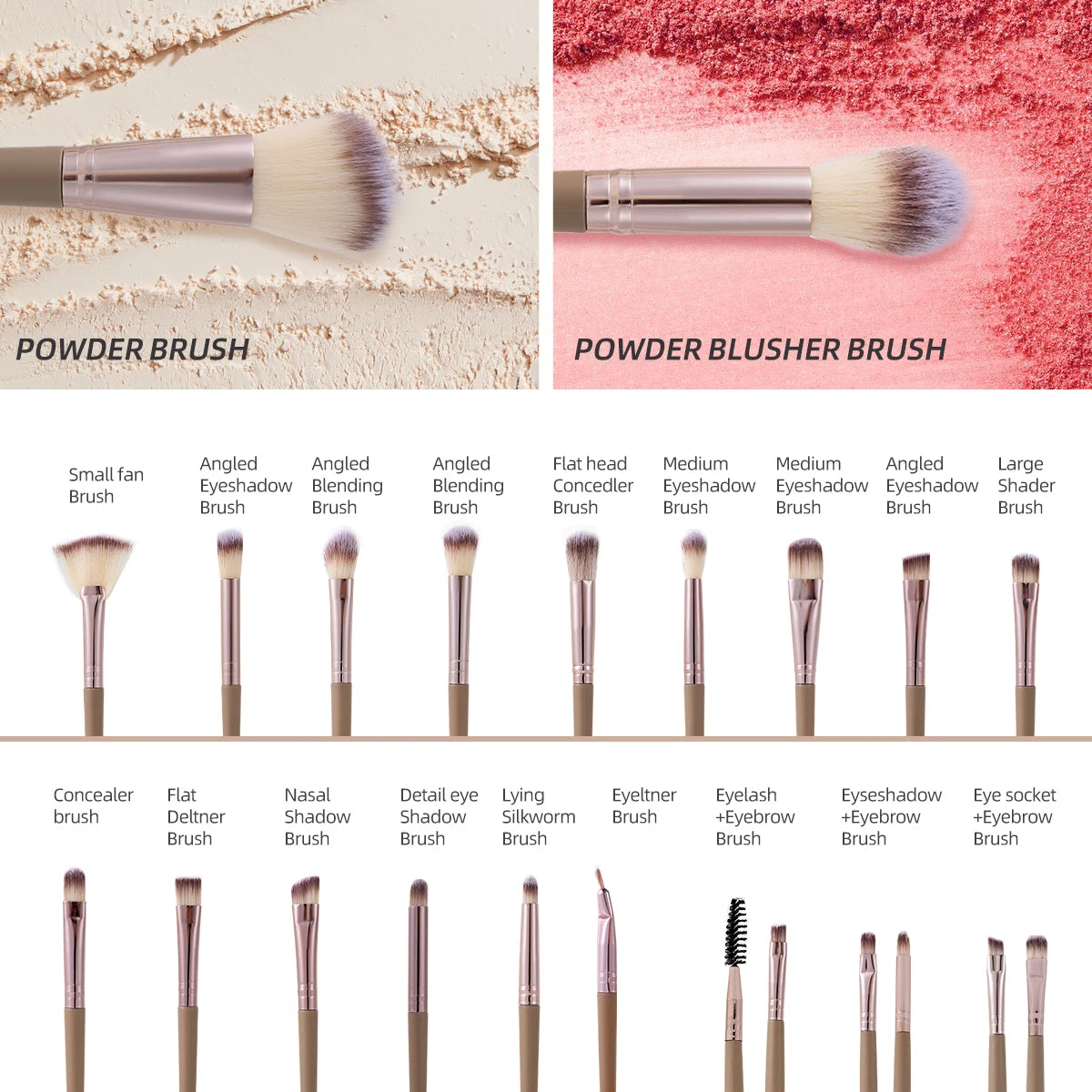 13-40pcs Makeup Brushes Set Eye Shadow Foundation Blush Concealer Brush Beauty Tool Beauty Sponges Thumb Puffs Beauty Tool