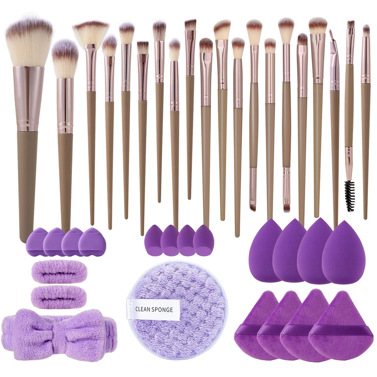 13-40pcs Makeup Brushes Set Eye Shadow Foundation Blush Concealer Brush Beauty Tool Beauty Sponges Thumb Puffs Beauty Tool